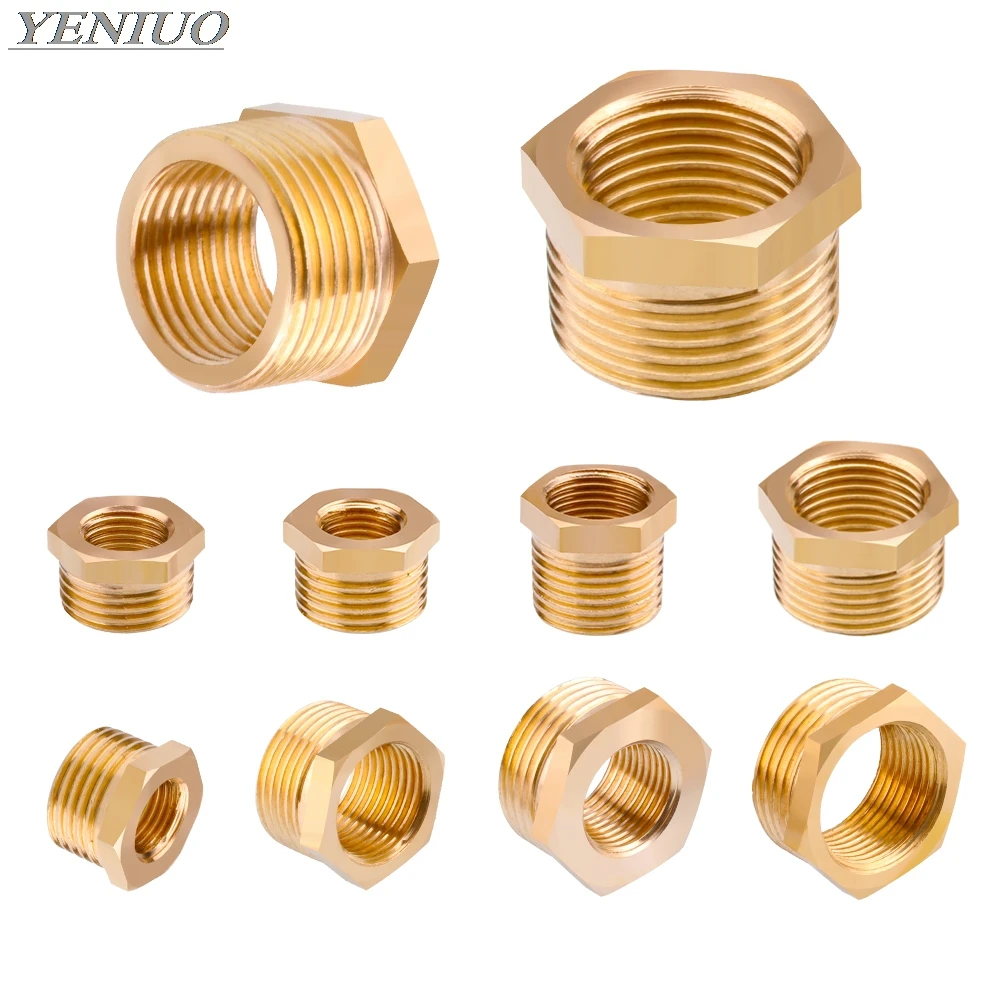 

Brass Hose Fitting Hex Reducer Bushing M/F 1/8" 1/4" 3/8" 1/2" 3/4" BSP Male to Female change Coupler Connector Adapter