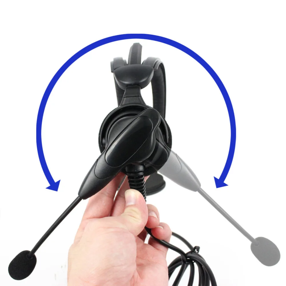 Adjustable Overhead Headset Mic Microphone Noise Cancelling Headphones For Motorola Two Way Radio HT750 HT1250 GP328 GP329 GP340