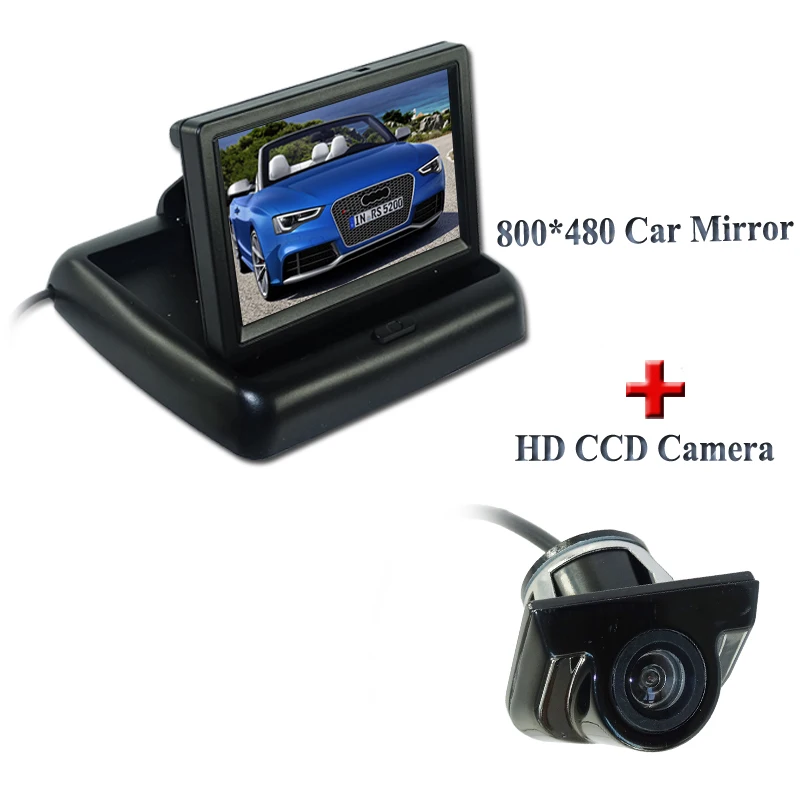 car Backup Cameras kit include 170 wide view side car camera+4.3