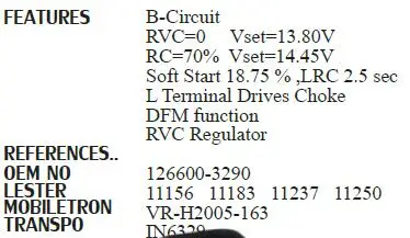 منظم جهد المولد الجديد 13310300   03-085 126600 -3290 VR-H2005-163 1123-084RS IN6329