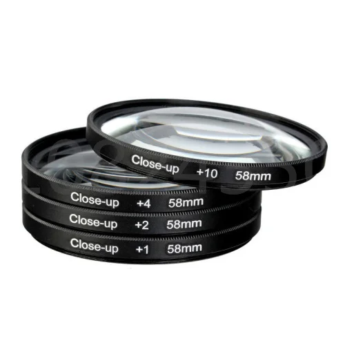 4in 1set Marco Close-up Close Up+1+2+4+10 Lens Filter Kit 4 pcs filter bag For Canon Nikon Sony pentax  55mm 58mm 62mm 67mm 72mm