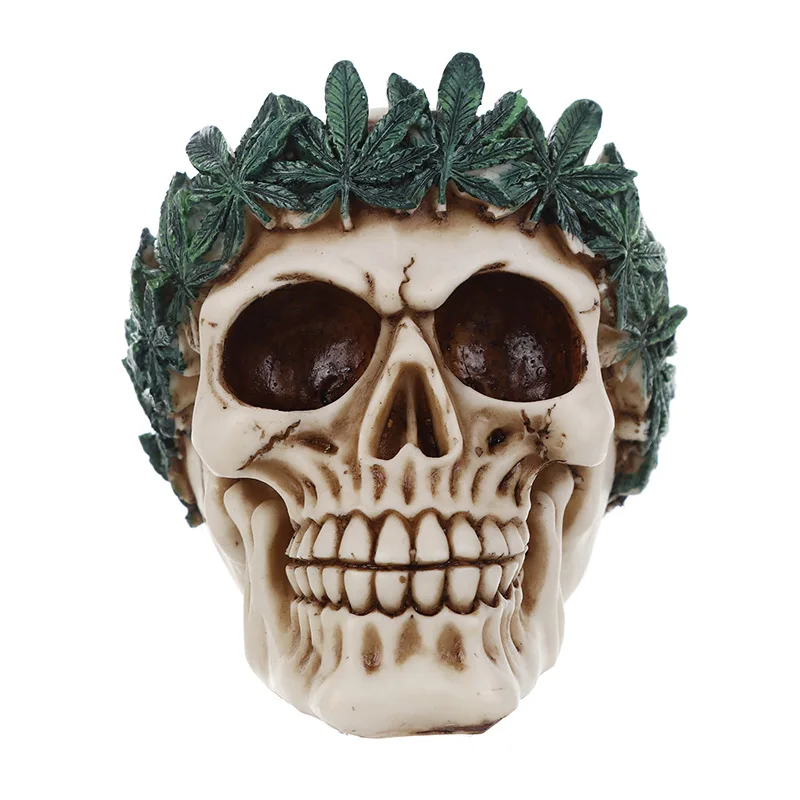 Halloween Peace Skulls Mold Silicone 3d Leaf Skull Head Soap Cake Chocolate Molds Kitchen Halloween Soap Mould QT0004 Silica Gel