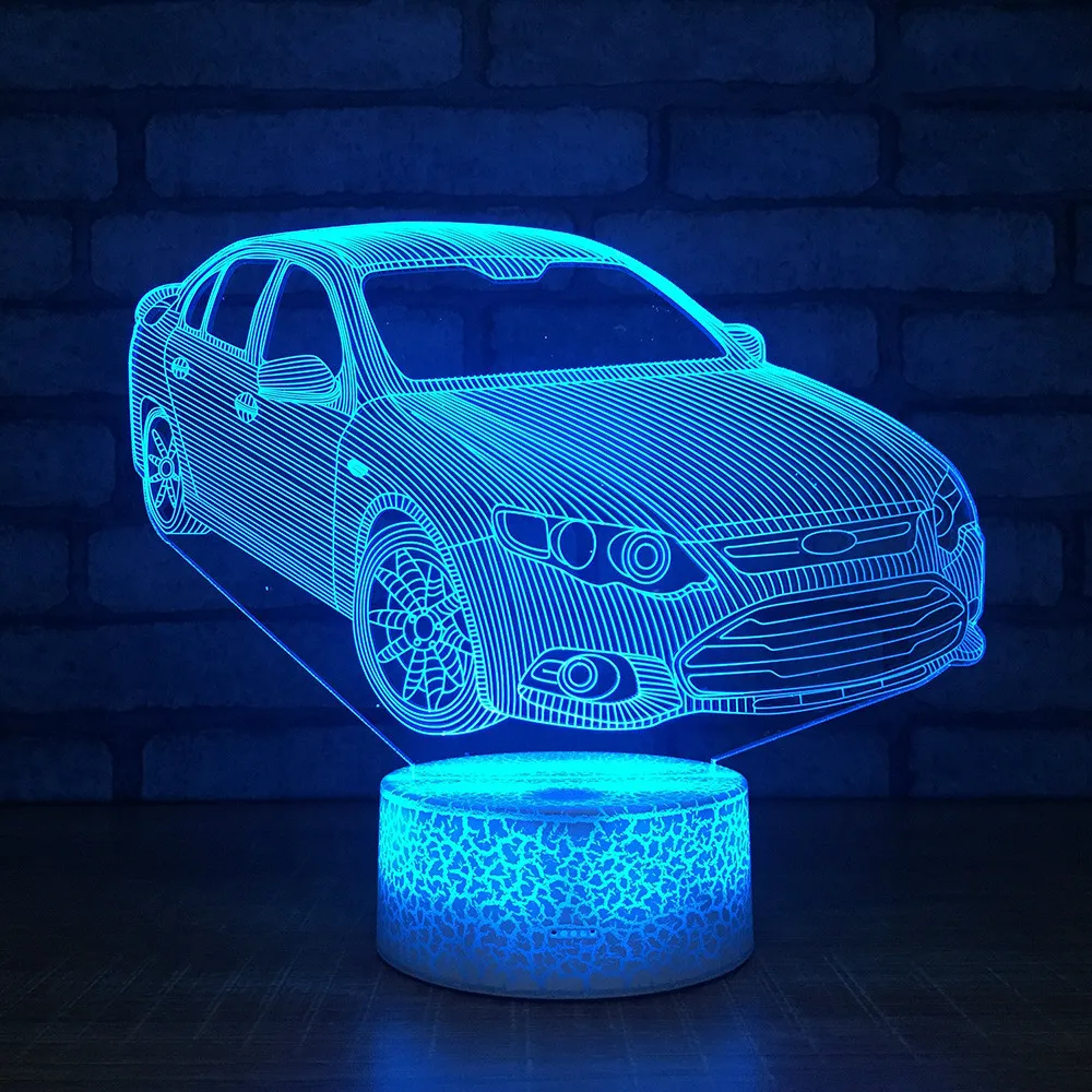 Bridge Car Led Night Light 7 color change Led 3d Lamp Creative Activities Gift  Customized Small Table Led Night Light