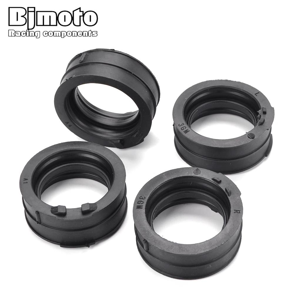 4PCS Motorcycle Manifold Intake Carburetor Rubber Connector Adapter For Yamaha FZR1000 ZF750R YZF750 YZF1000R Thunderace YZF1000