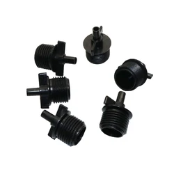 6pcs 1/2 Inch Adapter Connector Fountain Connector Garden Sprinkler Sprinkler System Accessories Gardening Tools Black