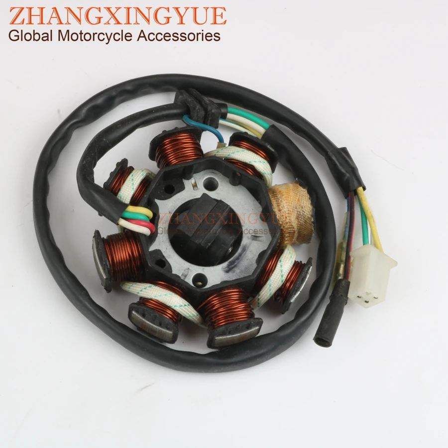 Scooter Ignition Stator 6-8 coils for SYM Fiddle 2 Jet 4 Orbit 1 2 Symphony S SR Symply 1 2 125/150 GY6 152QMI 157QMJ 4-stroke