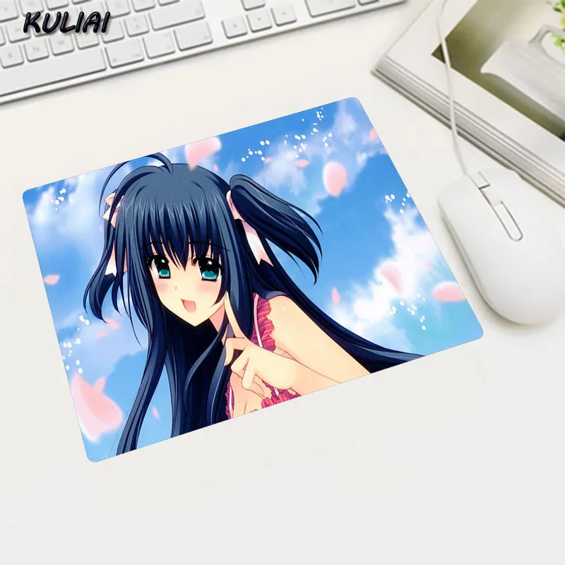 XGZ Featured Pure Anime Girl Mouse Pad Rubber Soft Non-slip Cleanable Suitable for Home Office Computer Desk Pc Players Laptop