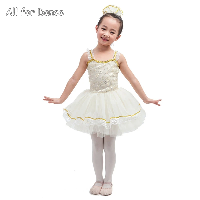 16081 Ivoor Spandex Lijfje Ballet Dans Tutu Voor Kinderen Stage Performance Ballet Dans Kostuum