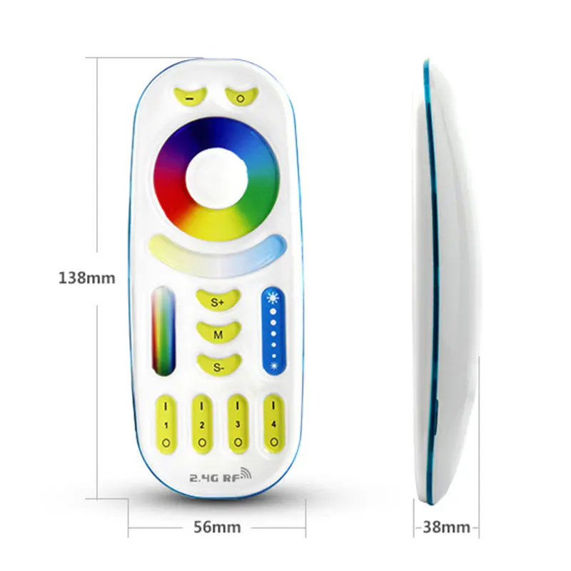 2.4G RGB+CCT Strip Controller & RGB+CCT Remote Controller For LED strip light