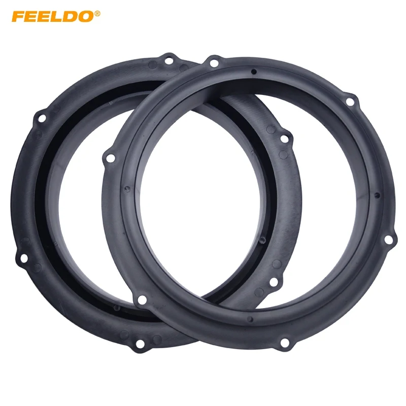 

FEELDO 1pair 6.5 Inch Speaker Spacer Horn Pad Mounts Adapter For Volkswagen Magoton For Skoda Mat Solid Adapter #HQ5524