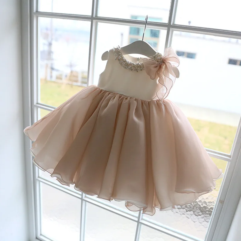 Girls Dress Birthday Wedding Party Princess Kids Dresses For Girl Tutu Pearl Teenager Toddler Baby Christening Baptism Ball Gown