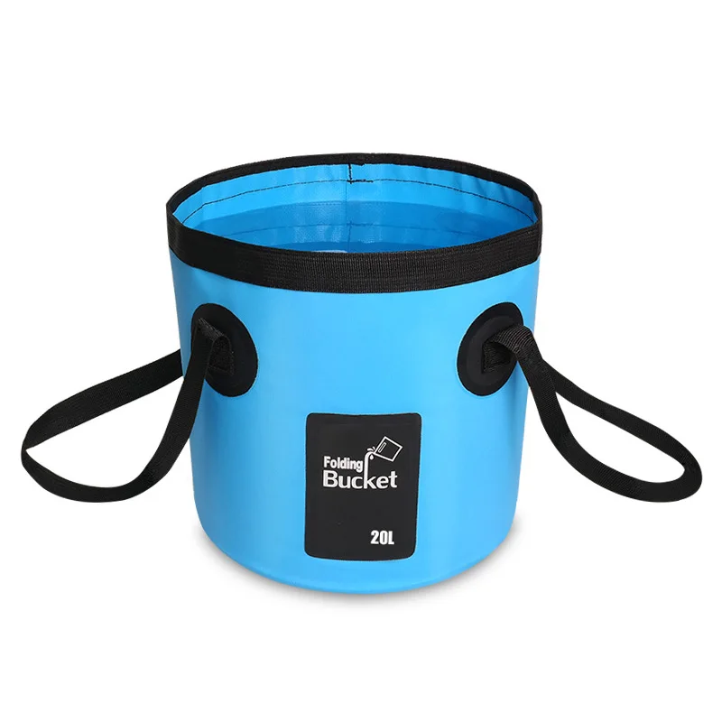 12L 20L tragbarer wasserdichter Wasserbeutel, faltbarer Eimer, Wasservorratsbehälter, Tragetaschen für Angeln, Camping, Wandern – Detail 3