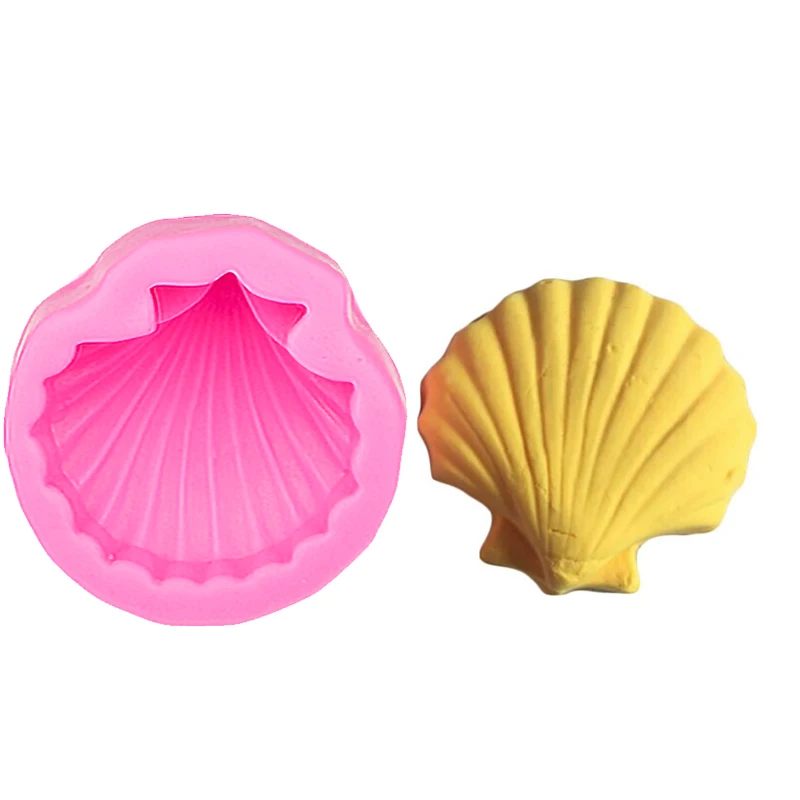 Big Famous Sea Shell Shape 3D Silicone Fondant Cake Mold Tools Bakeware  E598