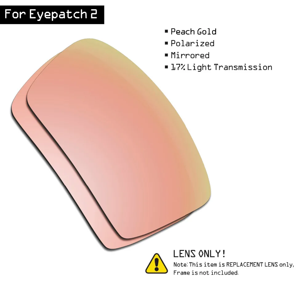 

SmartVLT Polarized Sunglasses Replacement Lenses for Oakley Eyepatch 2 - Peach Gold