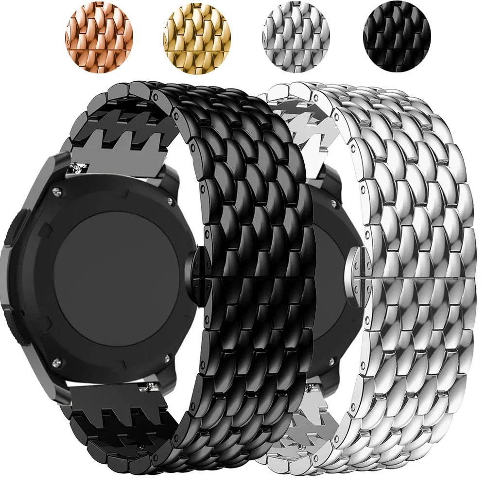 For HUAWEI WATCH GT GT2 Stainless Steel Band Strap Alloy Metal Replacement Watch Band Dragon Scale Bracelet Wristband 22mm