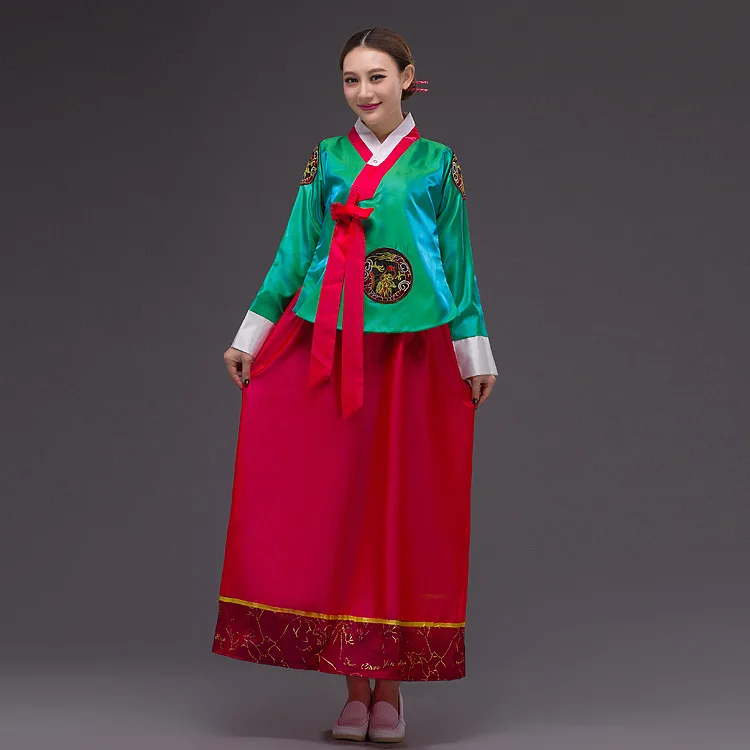 Mulheres Da Ásia Roupas Coreano Tribunal Ladies Étnico Tradicional Show de Dança Traje Traje Nacional Coreano Hanbok Coreano Vestido Cosplay