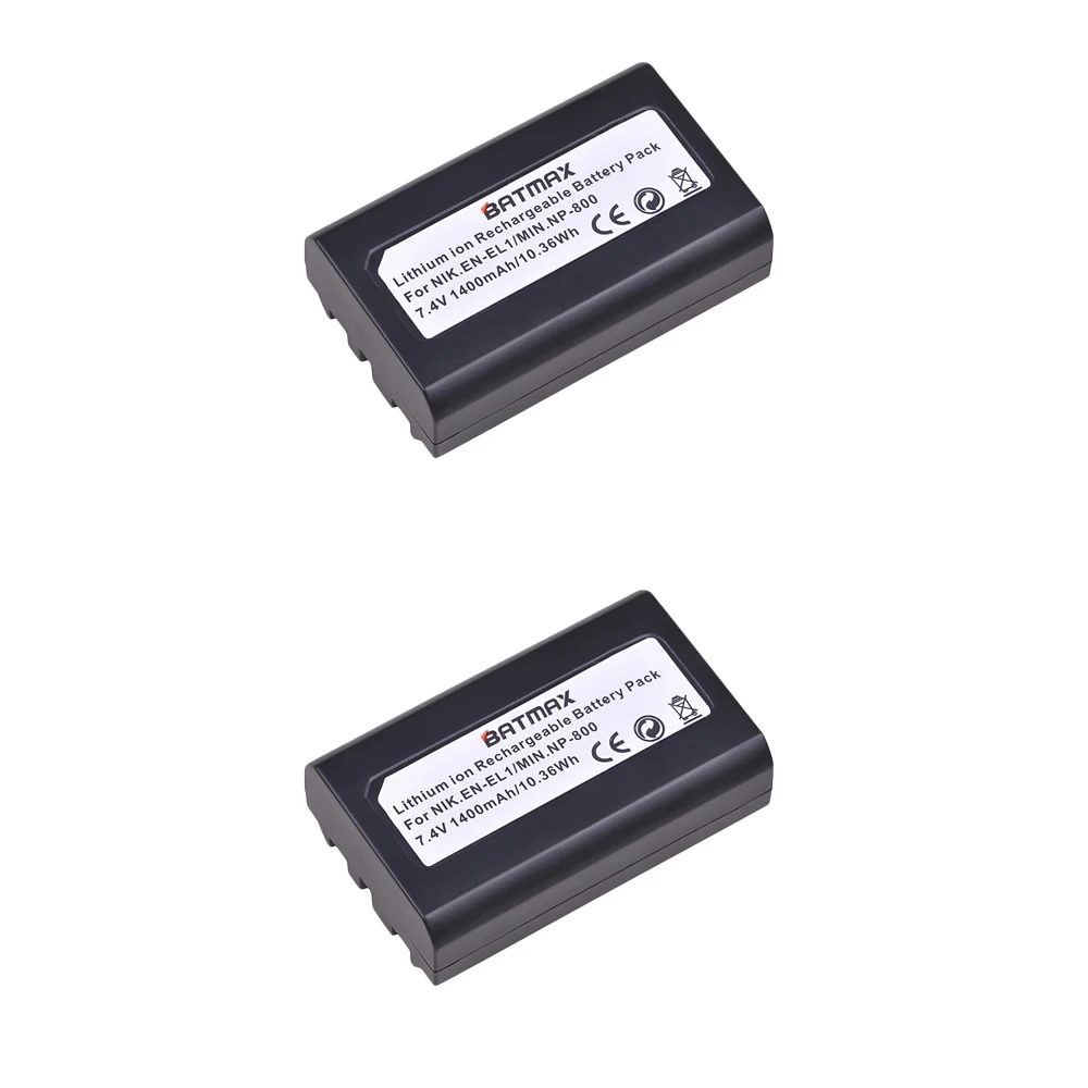 Batmax 1400mAh EN-EL1 NP-800 Replacement battery for Nikon Coolpix 500 775 880 885 990 995 4300 4500 4800 5000 5400 5700 8700