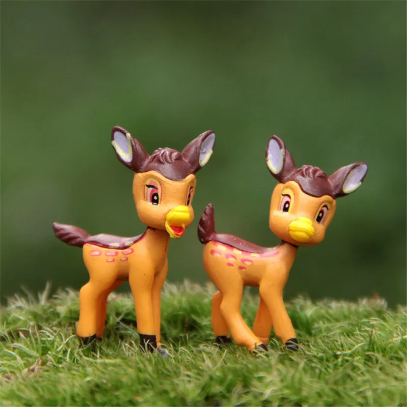 4 Styles Bambi Mini Figures Q Version Bambi PVC Action Figure Toys Collection Model Toy For Home Decor Birthday Xmas Gift