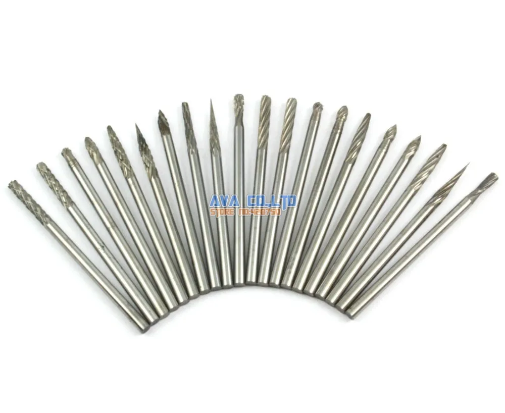 

1 Set 20 Pieces 2.35mm Tungsten Carbide Burr Rotary Cutter File 2.35mm Shank