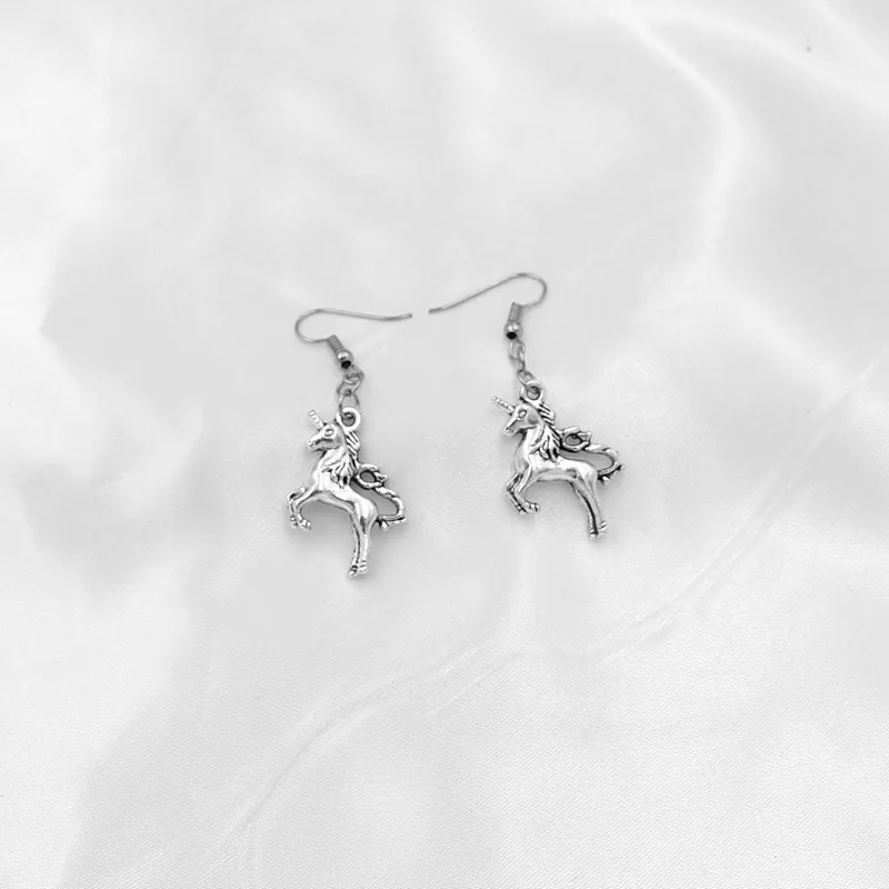 horse dangle earing aretes de mujer vintage punk cool unicorn drop earrings for women girls gifts brincos para as mulheres di006