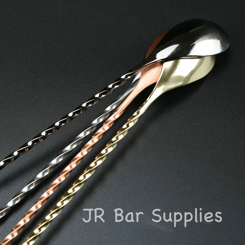 Stainless Steel Trident Bar Spoon Cocktail Mixing Spoon with Fork Mixer Bar Stirring Mixing 30cm/40cm/50cm