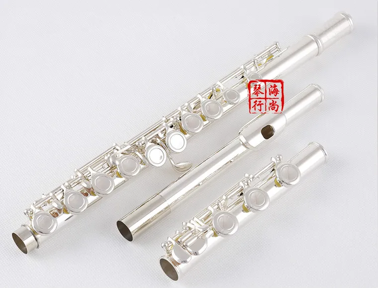 

NONAKA C Tune Flute Cupronickel Tube Silver Plated Flute 17 Holes Closed Brand Flute With E Key For Students Musical Instrument