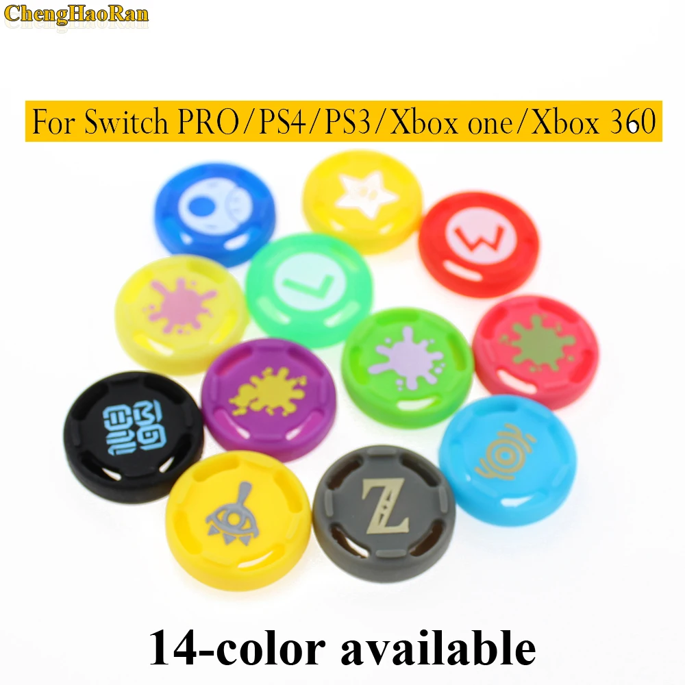 4pcs/ lot For Nintend Switch Joy-con Controller Splatoon 2 3D analog Joystick Cap Silicone Cover Case for NS Pro Controller