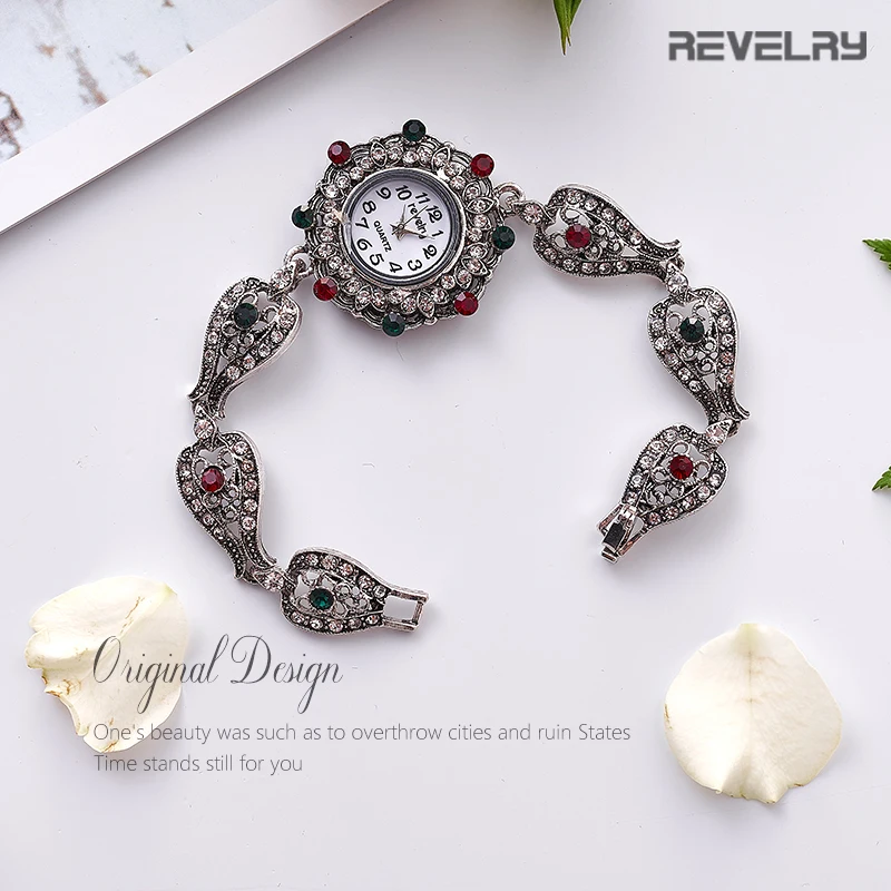 Ladies Elegant Wrist Watches Women Rhinestones Bracelet Analog Quartz Watch Women\'s Fashion Watch Vintage Jewelry Reloj Mujer