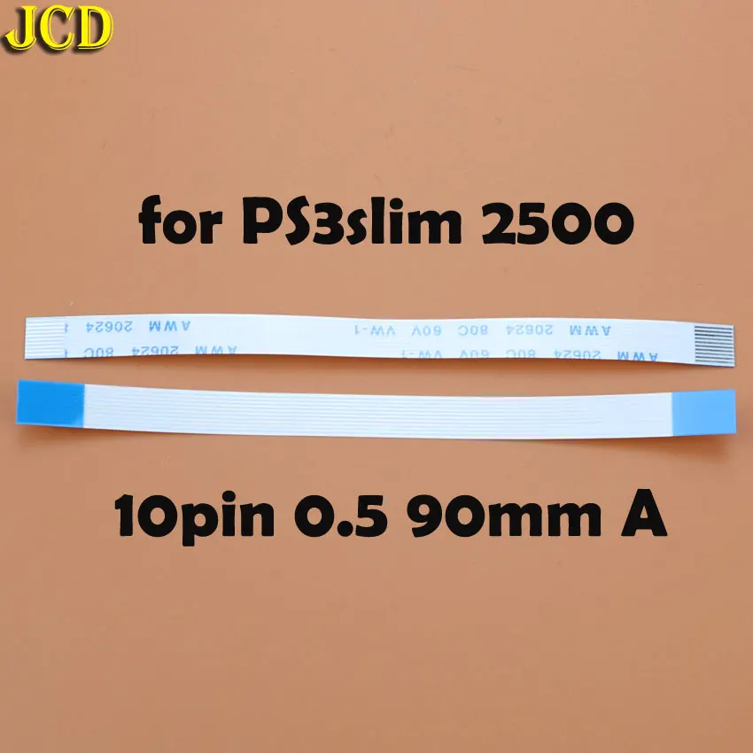 JCD 2 Piece 6pin 10pin Ribbon Flex Cable for PS3 slim Controller Charging PCB Board and Power switch Flex Cable