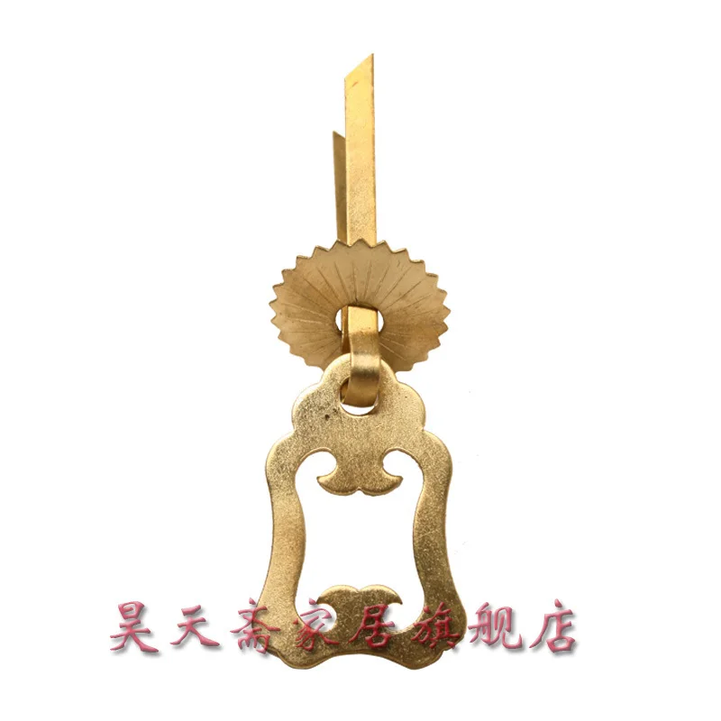 

[Haotian vegetarian] Chinese antique furniture copper fittings HTE-014 cabinet drawer handle copper HTE-014