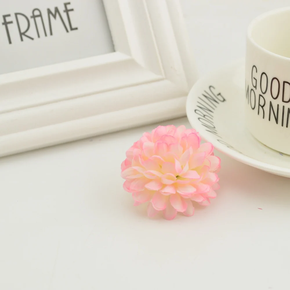 5CM 20 Stück Mehrschichtige Seiden-Chrysanthemenköpfe Künstliche Blumen Günstig für Heim- und Hochzeitsdekoration DIY Kranz Brautstrauß – Detail 17