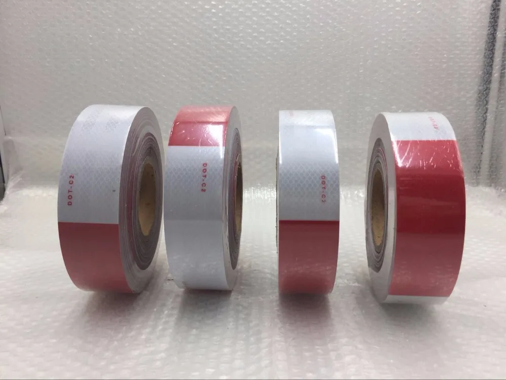 Roadstar 10Roll Wholesale DOT Reflective Tape - Red and White - DOT-C2 Conspiciuity Tape - COMMERCIAL ROLL