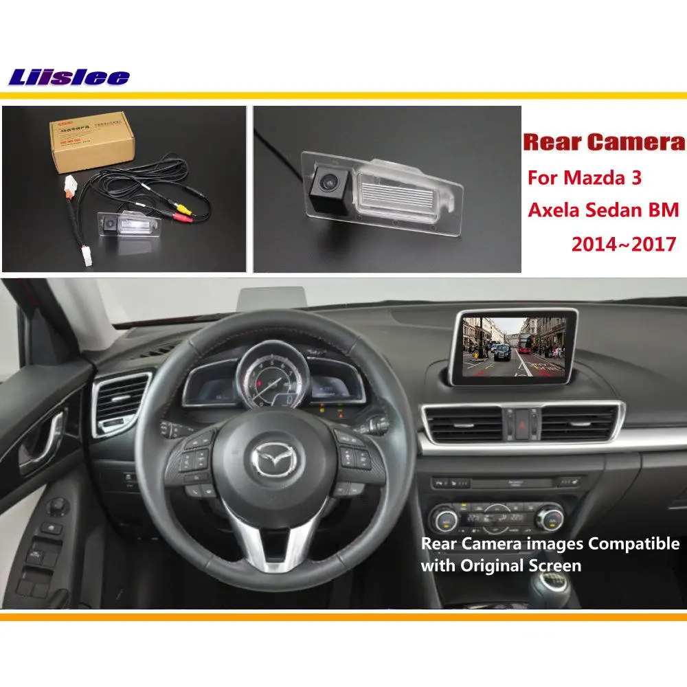 Compatible Original Car Display Reversing Camera For Mazda 3 Mazda3 Axela Sedan 2014-2019 Adapted Backup CAM Parking Accessories