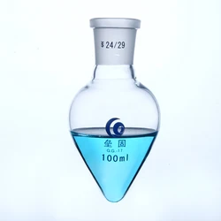 Pear-shaped Glass flask borosilicate glass Cone flask high temperature resistance ogival bottom  laboratory equipment