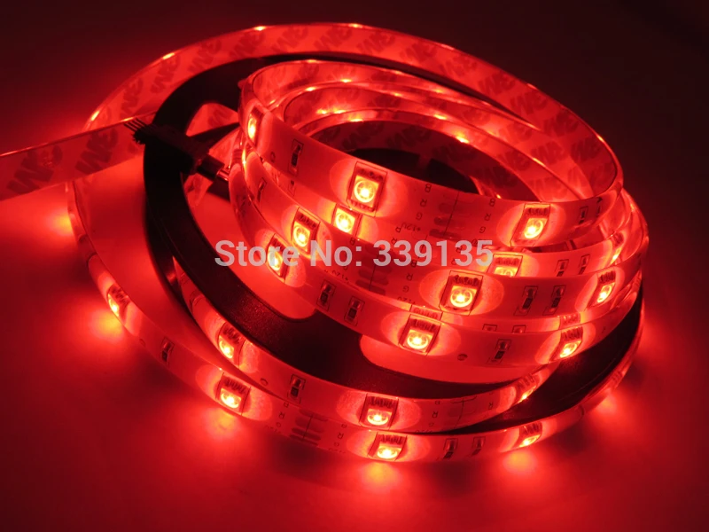 

5M 5050 30LEDs RGB Flexible LED Strip Light Lamp Waterproof IP65 White PCB DC12V