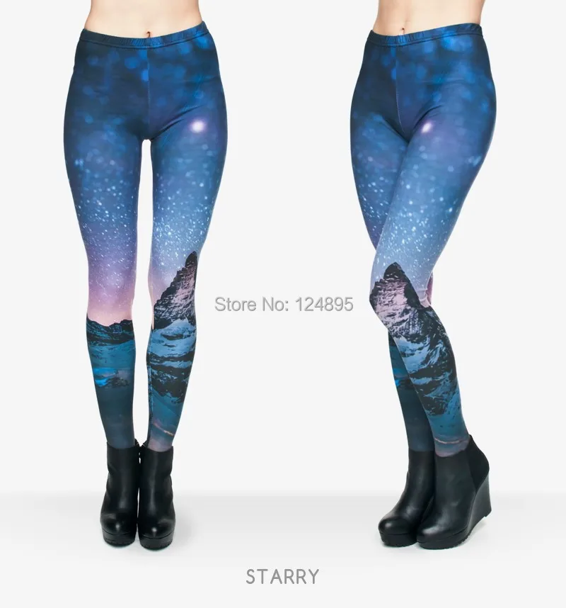 ZHBSLWT Hot 3D Printed Fashion Women Leggings Space Galaxy Leggins Tie Dye Fitness Pant