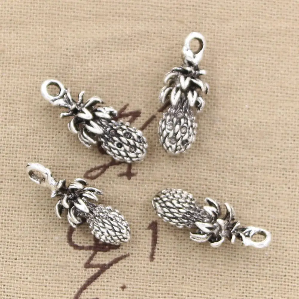 

10pcs Charms Pineapple Ananas 23x8mm Antique Making Pendant fit,Vintage Tibetan Silver color,DIY Handmade Jewelry