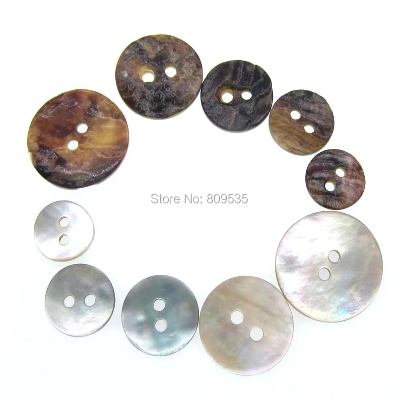 50pcs 10mm 11.5mm 13mm 15mm 18mm Natural Shell Buttons Mother of Pearl Buttons For Women\'s Clothing Garment Accessories