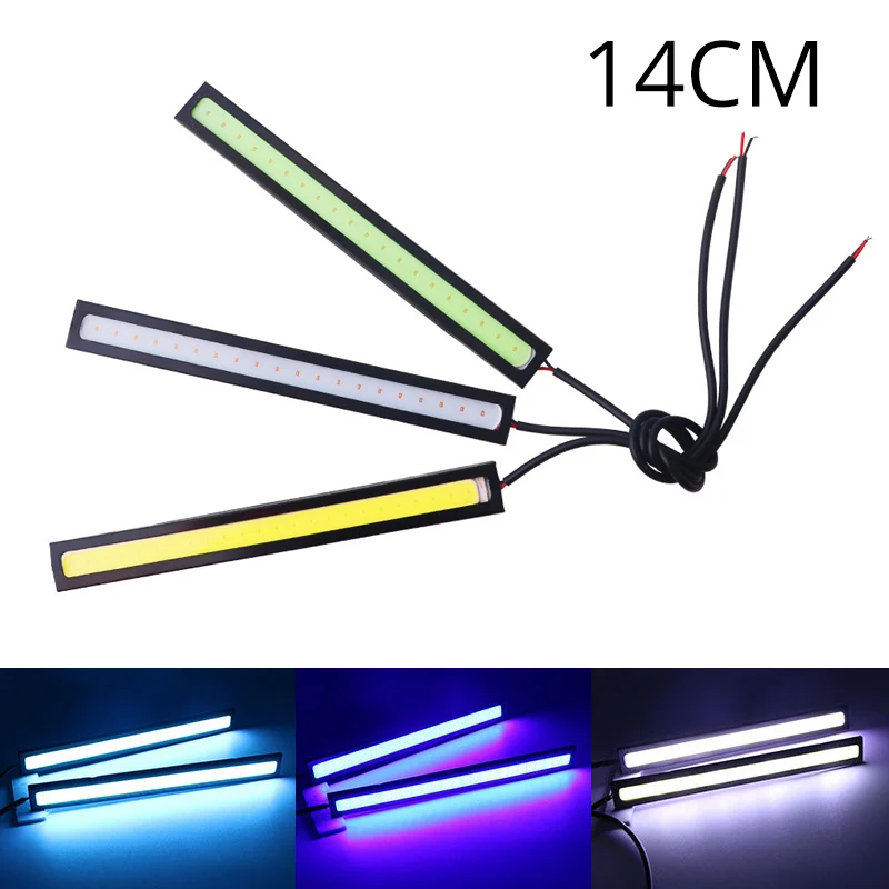 1Pcs 14cm LED COB DRL Daytime Running Lights Waterproof External Car Styling Car Parking Fog Bar Turn Signal Lamps Accessories