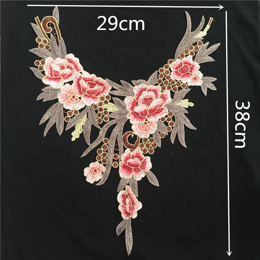 1pc gold lace collar beautiful flowers Venetian lace decorative decoration, lace fabric sewing accessories