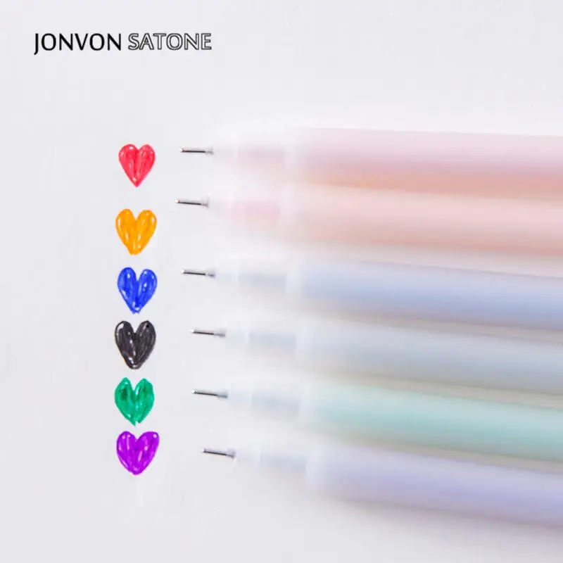 Jonvon Satone 2pcs Colored Pens Stationery Color Pen Gel Pen Set Kawaii Stationery Office And School Supplies School Goods