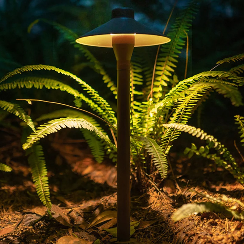 Cogumelo de alumínio led gramado coffe ao ar livre varanda quintal greensward lâmpada casa jardim villa paisagem à prova dwaterproof água luzes sward