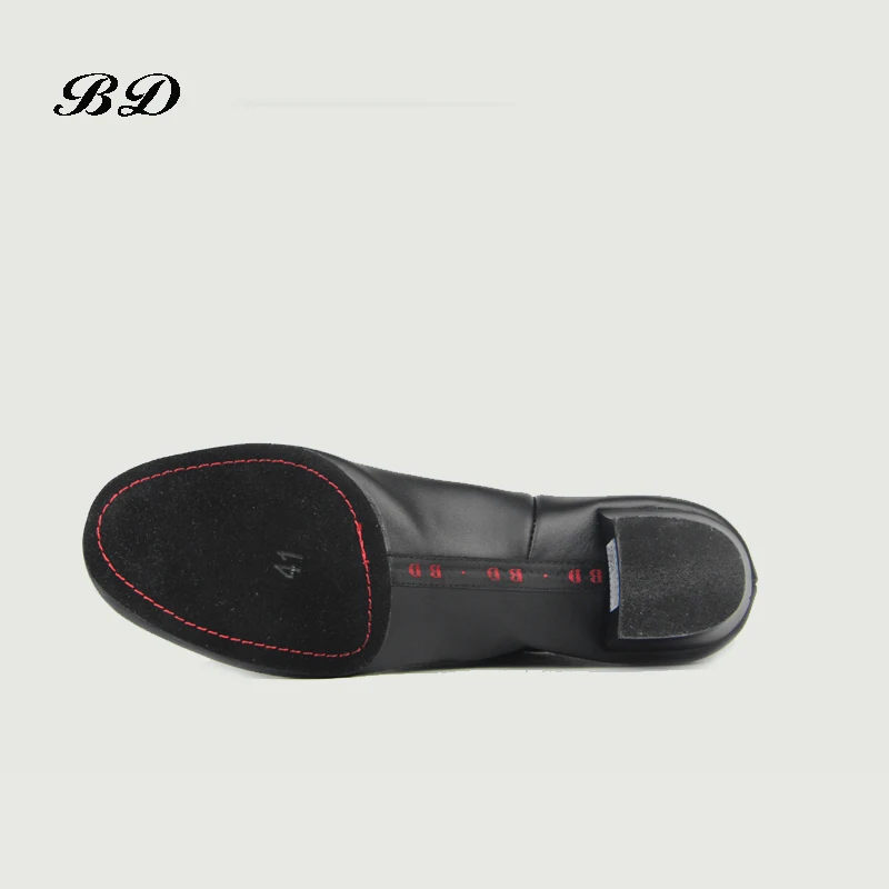 Bd latina sapatos de dança esportes profissão sapato de salão moderno macio couro genuíno wearable 419 jazz branco deslizamento-up quente