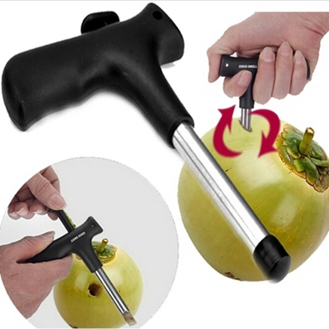 

Young Thai Coconut Driller Opener Tool Tap into Coco Water Hole Cut Free Shipping ss1339