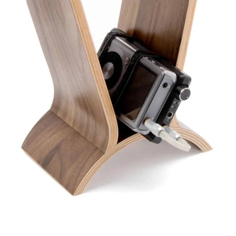 Подставка для наушников Ghxamp, универсальный держатель для гарнитуры из ореховой древесины, в форме дуги, вешалка для наушников, настольный дисплей, полка для головы, 1 шт.