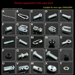 Steel Wire Accessories Gym Fitness Equipment Wire Rope Joints Anaerobic Exercise Metal Limit Ball Hollow Screw Terminals Gasket