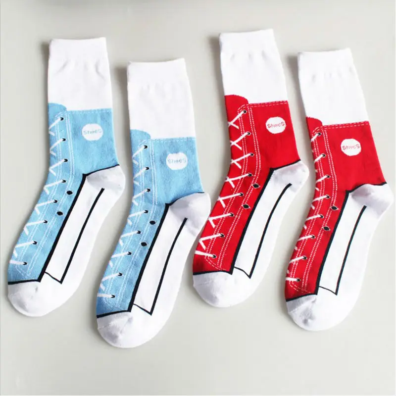 Fashion Creative Jacquard Hot Sale Men Socks Personality Popular Style Sox Cotton Attracts Sweat Non-slip Men Socks  Novelty Sox