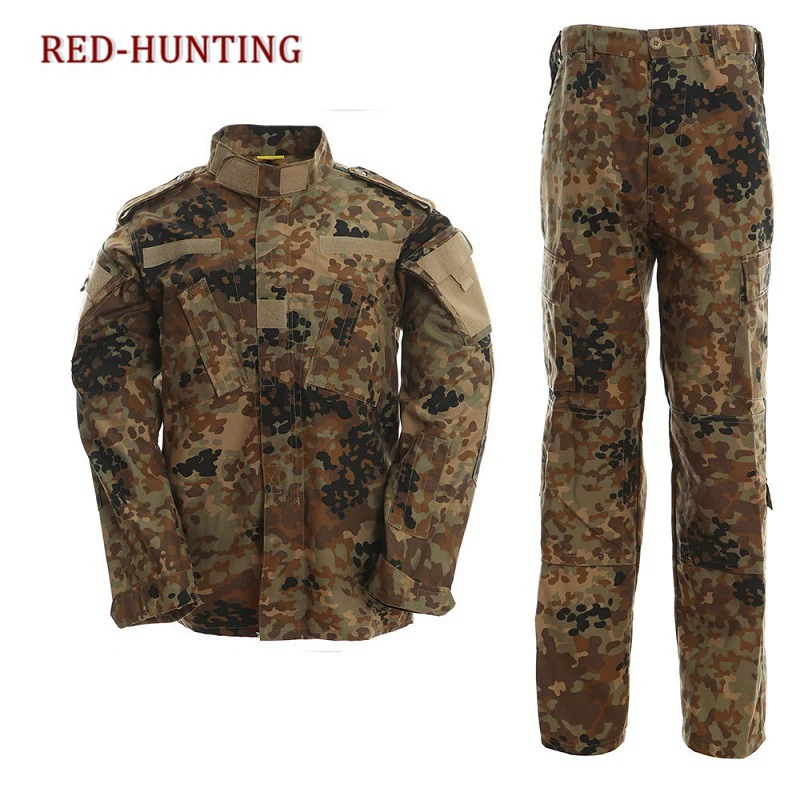 Desert & Jungle Outdoor Camouflage Uniform Tactical Uniform Combat Hunting Suit BDU Training Jacket and Pant