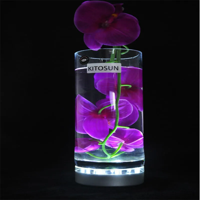 

Kitosun Wedding Birthday Party Centerpiece Light!!! 2pcs 4inch 3AA Battery Operated 9pcs WHITE LED Light Base Under Vase Light