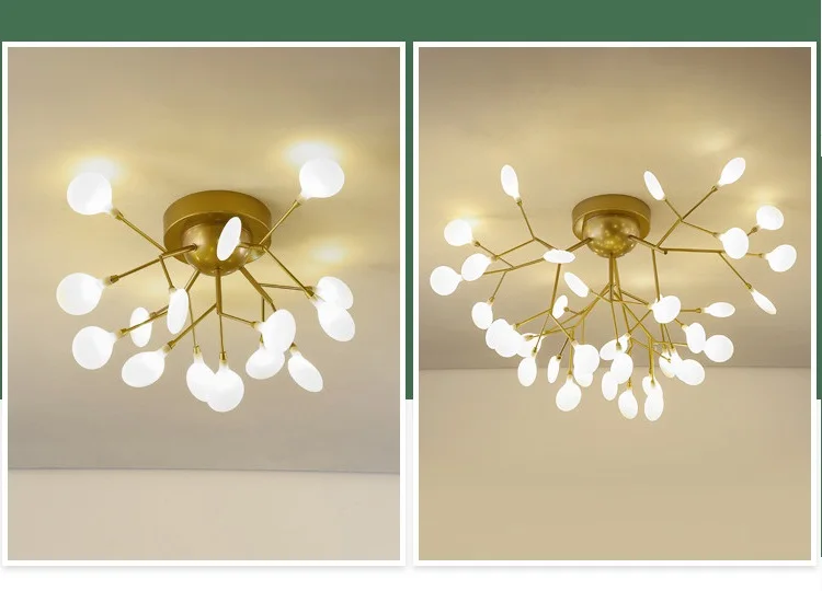 Lampadario a soffitto moderno a LED oro/nero lampade da camera da letto per soggiorno apparecchi di illuminazione per la casa creativi AC110V/220V